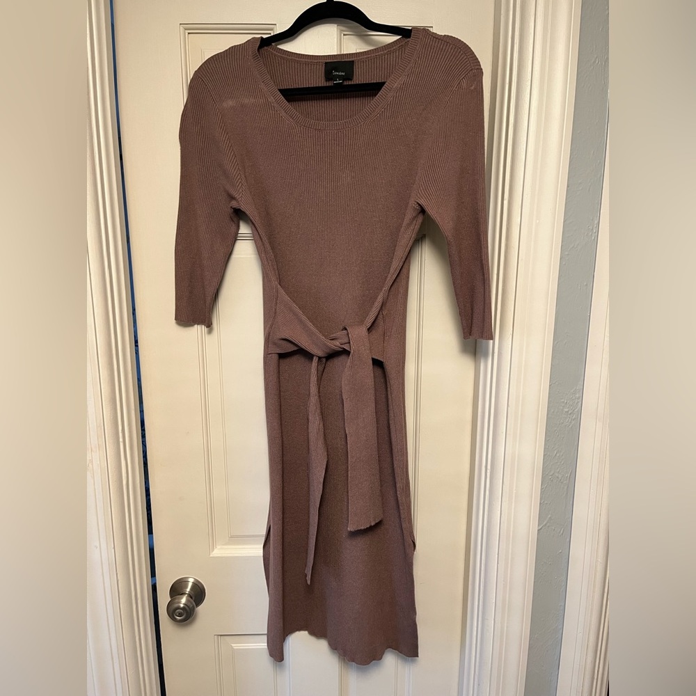 Apricot Lane Dusty Rose Long Sleeve Dress